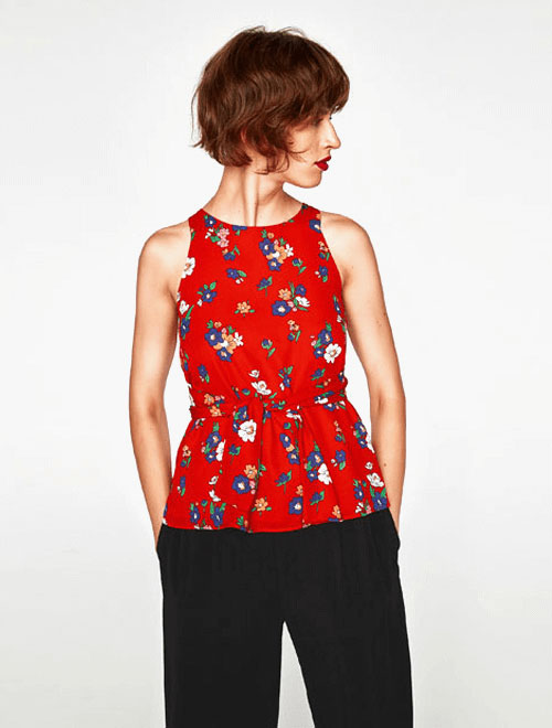 Snakeskin Print Top
